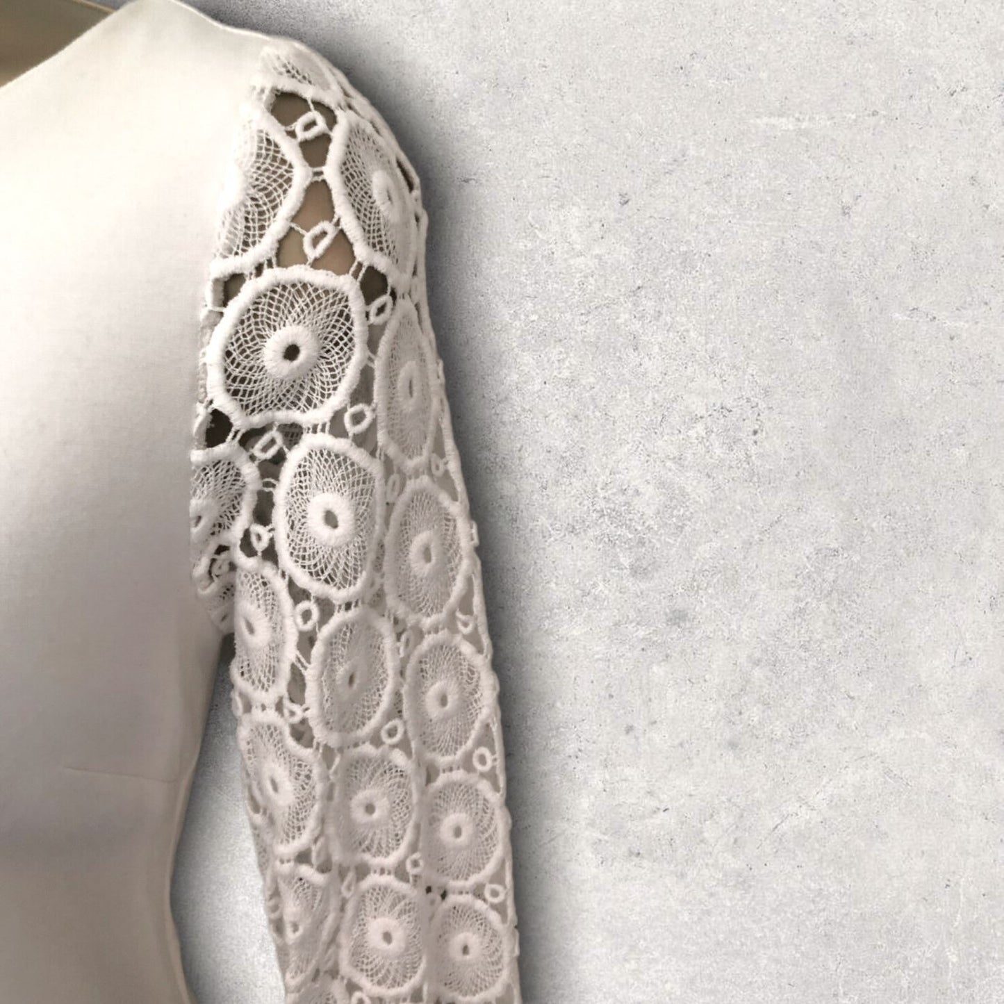 Philosophy White Ladies Lace Sleeve Dress Size XS UK 8 US 4 EU 36 Timeless Fashions