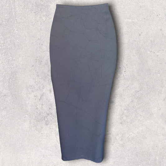 Serge Dana Womens Dove Blue Crepe Long Pencil Skirt UK 10 US 6 EU 38 Timeless Fashions