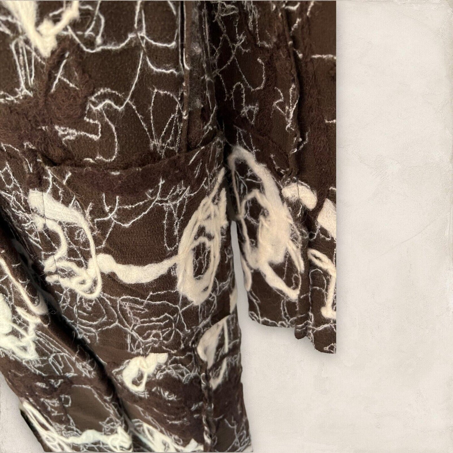 James Lakeland Ladies Brown & Cream Lagenlook Style Coat UK 14 US 10 EU 42 IT 46 Timeless Fashions