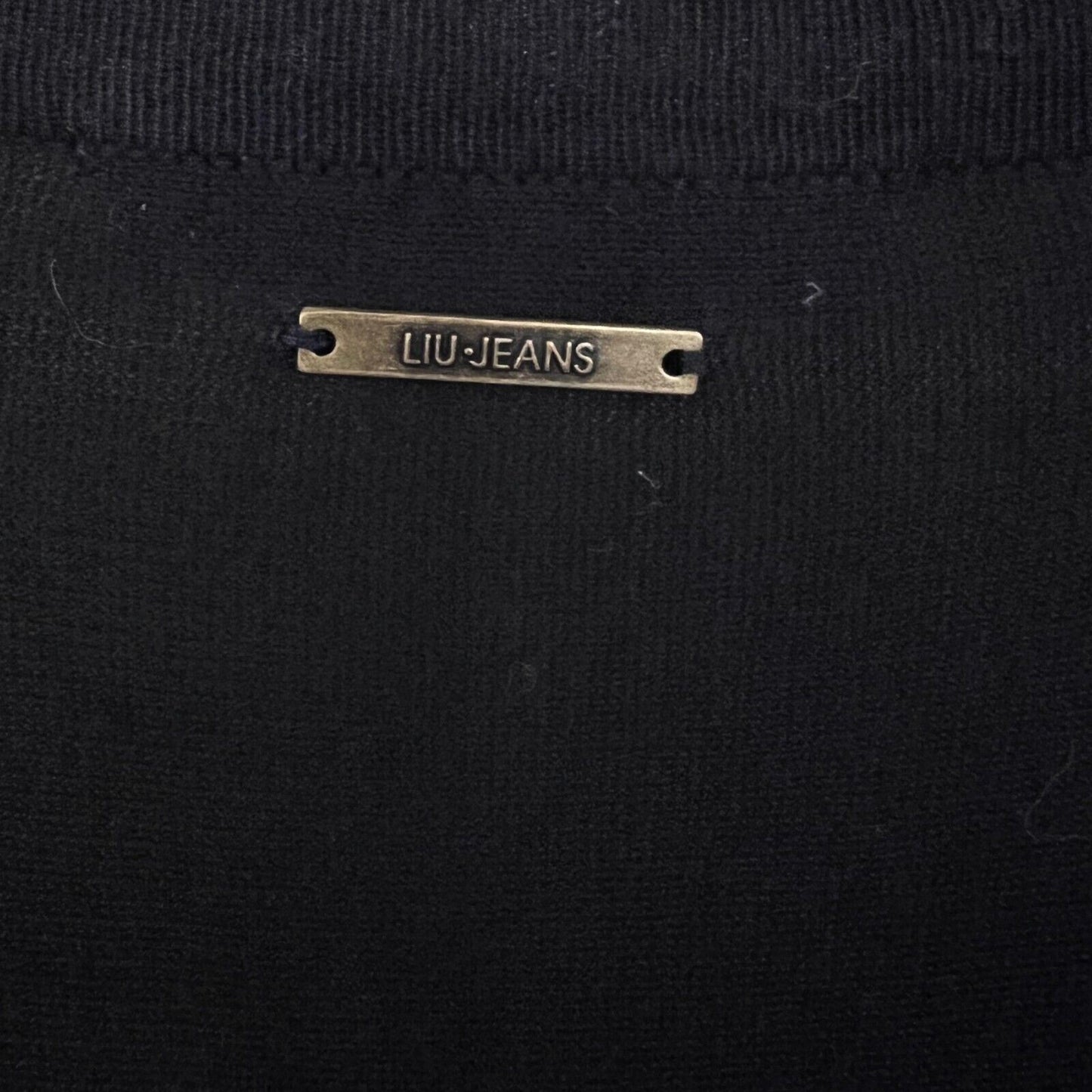 Liu Jo Jeans Navy Fine Knit Cotton Studded Jumper Dress Size S UK 8 US 4 EU 36 Timeless Fashions