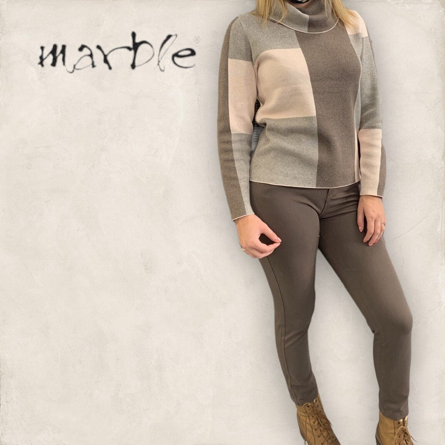 Marble Brown/Sable Fashions Slim Jeans UK 16 US 12 EU 44 Timeless Fashions