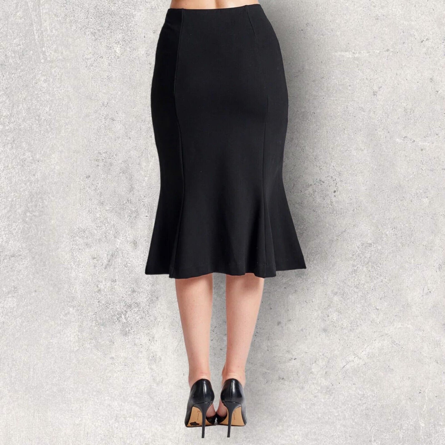 Teatro dei Sogno by Beppe Bondi Black Crepe Mermaid Skirt UK 10 US 6 EU 38 Timeless Fashions