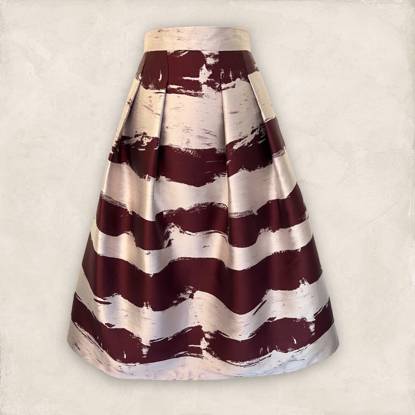 Phase Eight Burgundy & Metallic Silver Skirt & Top UK 14 US 10 EU 42 Timeless Fashions
