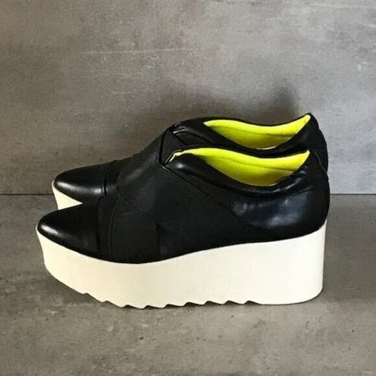 Kendall + Kylie Tasha Black Wedge Sneaker UK 7.5 US 9.5M EU 40.5 - Timelessfashions