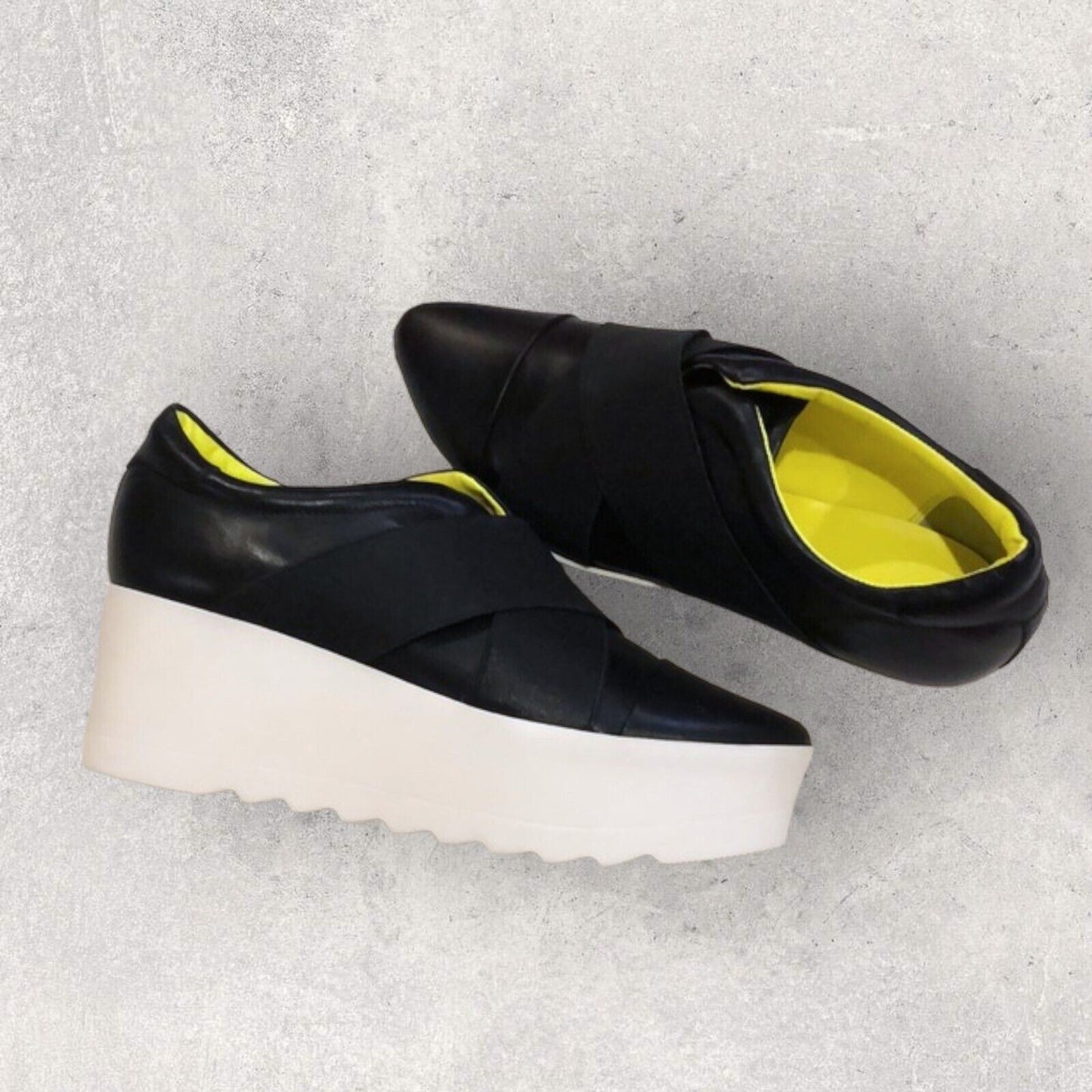 Kendall + Kylie Tasha Black Wedge Sneaker UK 7.5 US 9.5M EU 40.5 Timeless Fashions