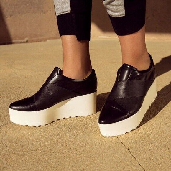 Kendall + Kylie Tasha Black Wedge Sneaker UK 7.5 US 9.5M EU 40.5 Timeless Fashions