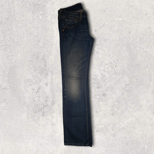 REPLAY Ladies Blue Jeans Gem Pockets Button Fly Low Rise W30" L34" Timeless Fashions