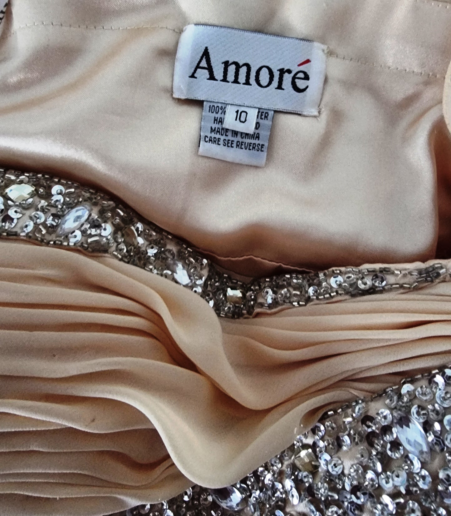 Amore Women’s Long Cream Special Occasion Prom Dress UK 10 US 6 EU 38 Timeless Fashions