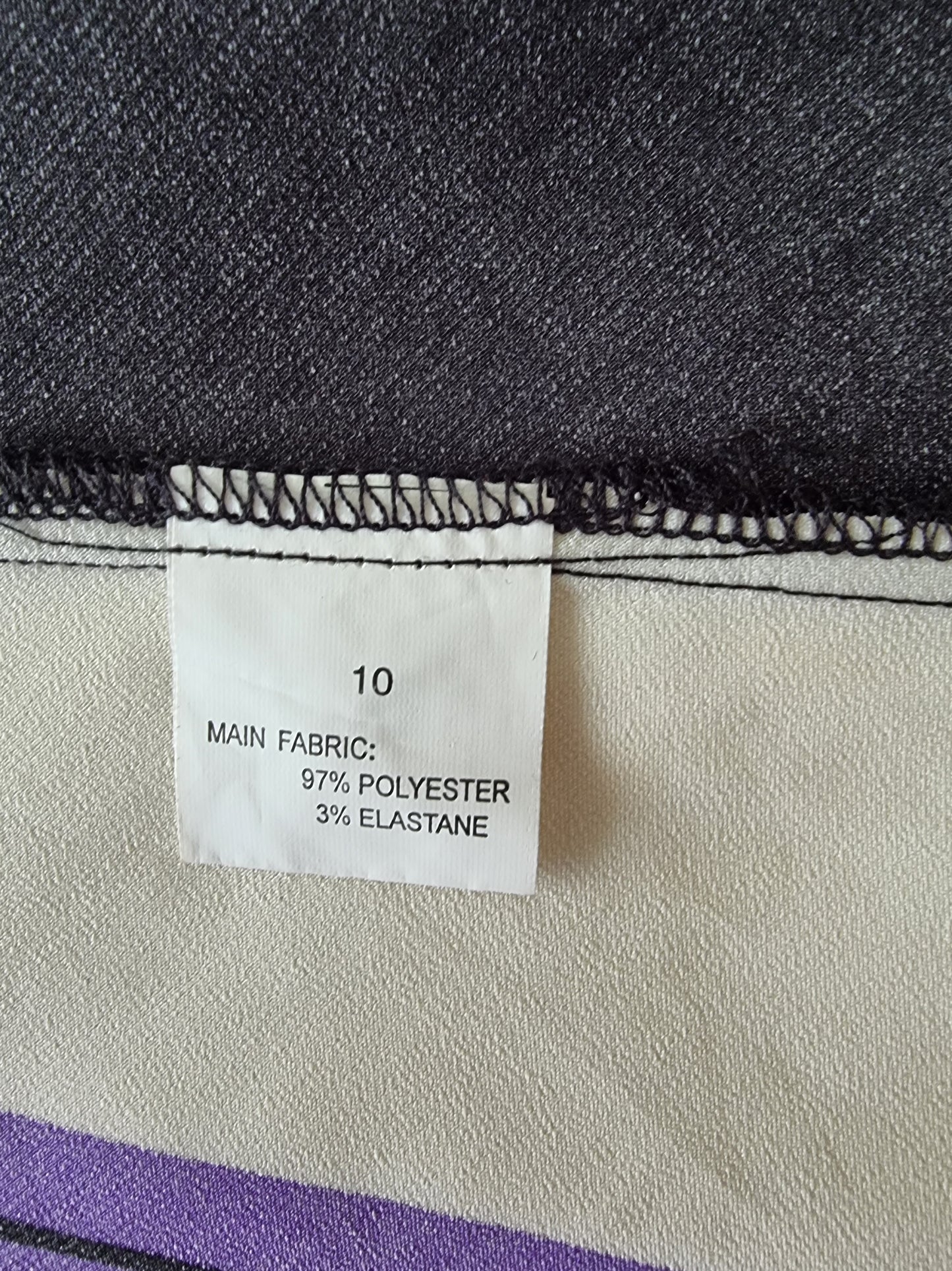 TFNC London, Women's Purple, Black & White Sequinned Top UK10 Timeless Fashions