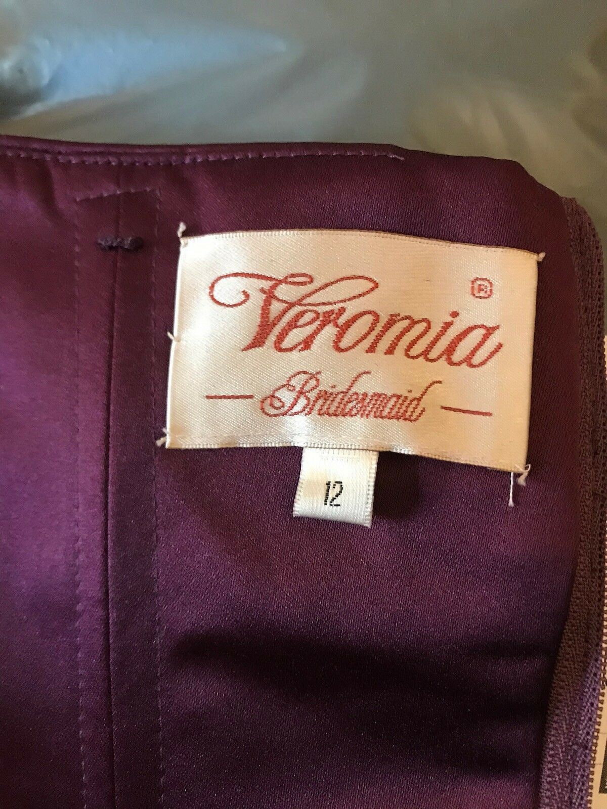 Veromia Womens Burgundy Satin Skirt & Bodice UK 10/12 Timeless Fashions
