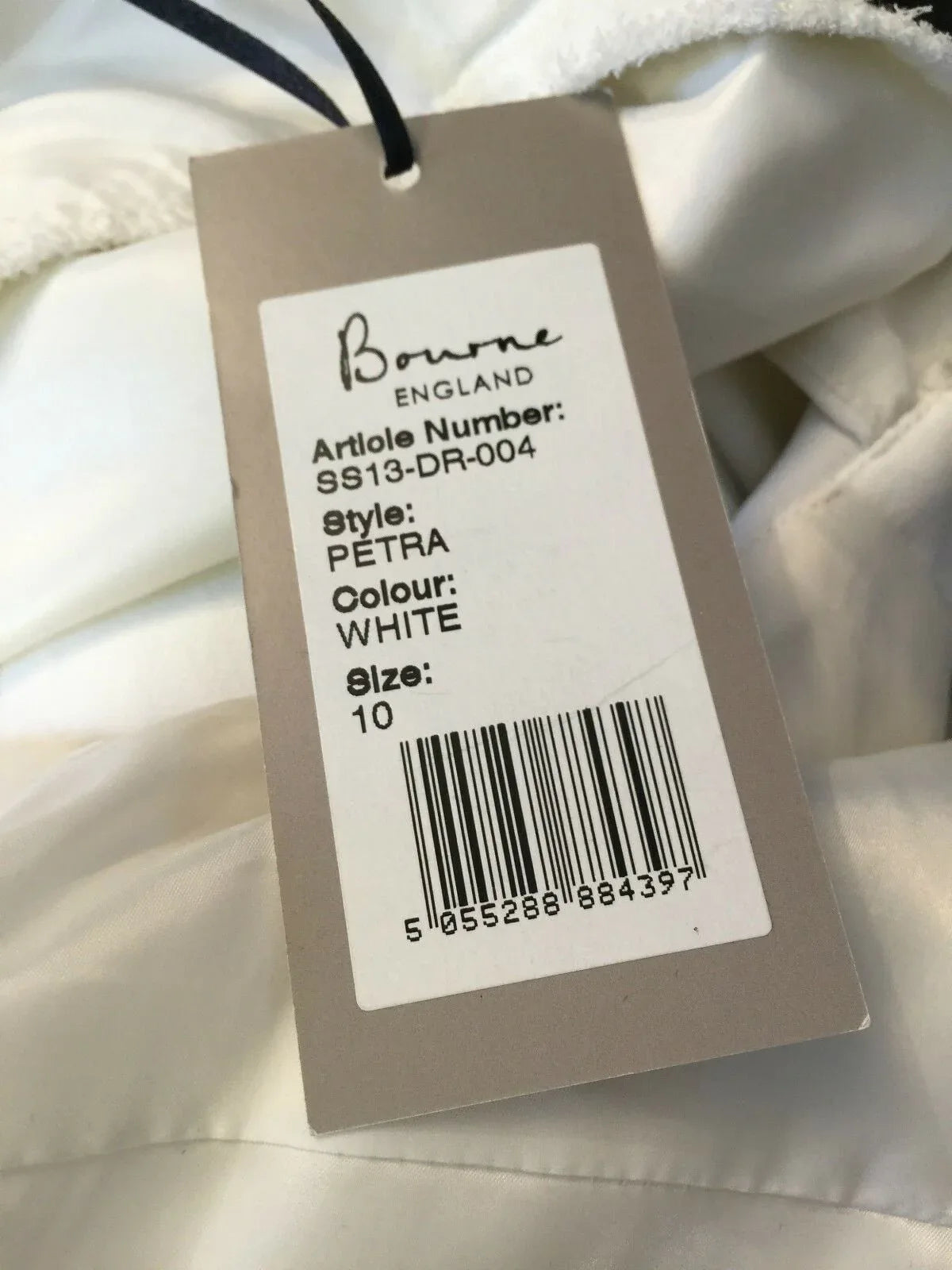 Bourne Ivory Studded Peplum Dress UK 10 US 6 EU 38 - Timelessfashions