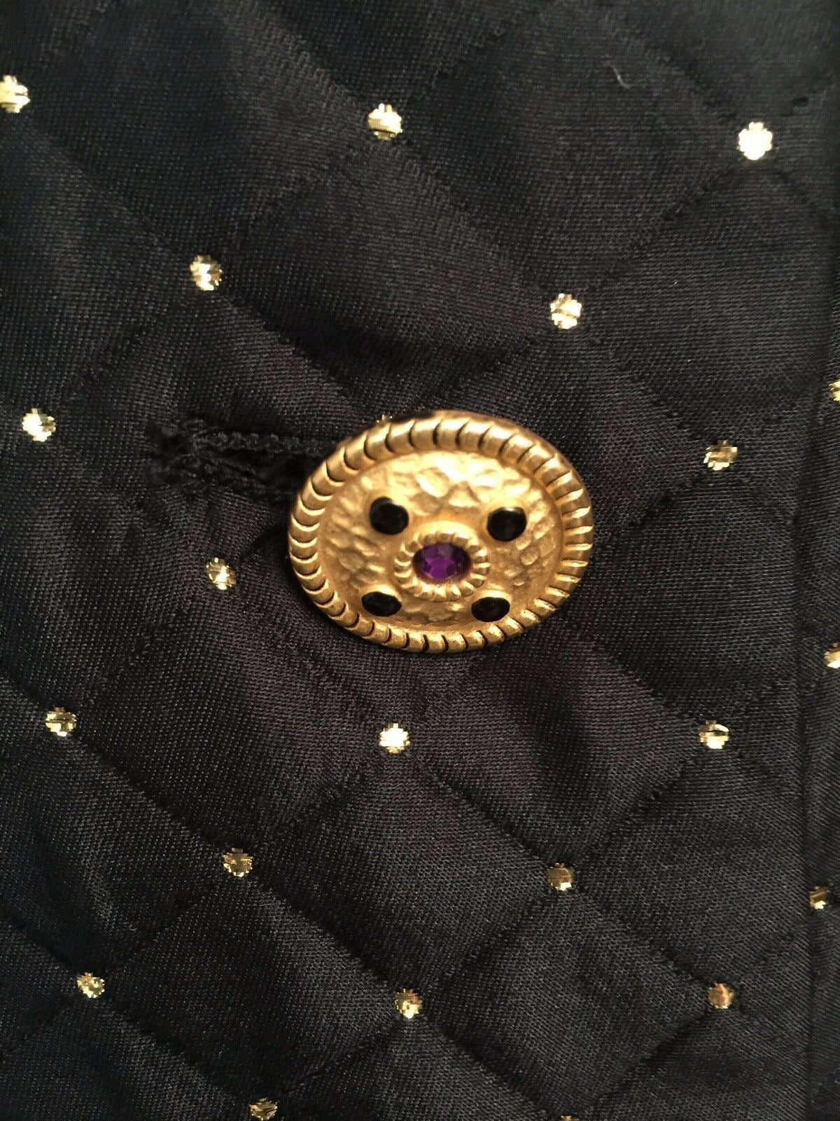 Basler Womens Vintage Black Silk 80's Jacket UK 8/10 US 4/6 EU 36/38 Timeless Fashions