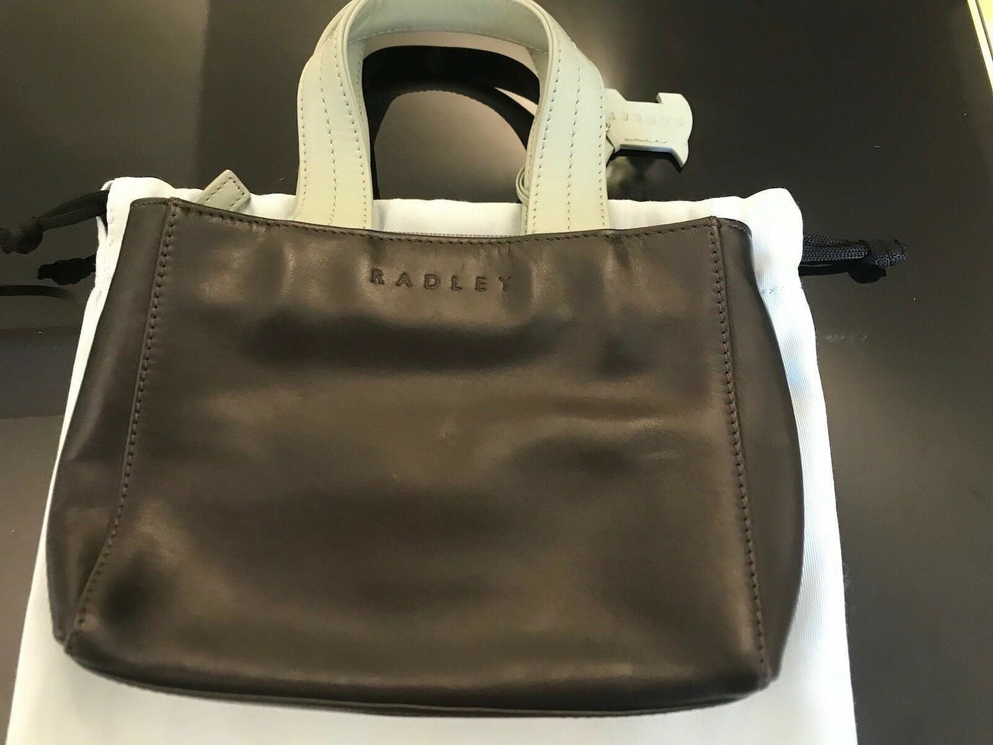 Radley Dark Brown & Duck Egg Blue Small Handbag Timeless Fashions