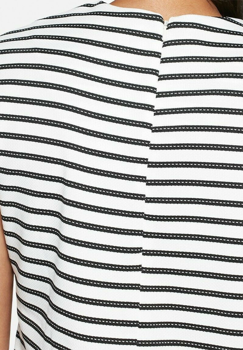 Vero Moda Womens Black & White Striped Mini Dress Size S UK 8 Timeless Fashions