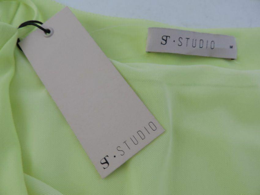 St Studio Lime Off Shoulder Strap Dress Size M UK 8 US 4 EU 36 Timeless Fashions