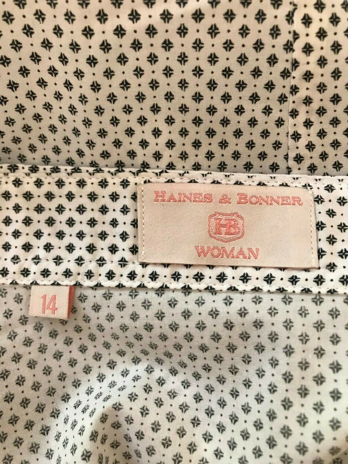 Haines & Bonner White Cotton Shirt UK 14 US 10 EU 42 Timeless Fashions