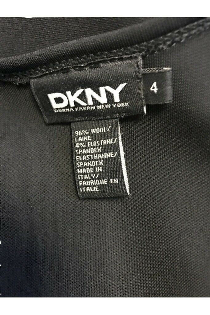 DKNY Donna Karan Women's Black Drop Waist Wool Dress UK 8 US 4 EU 36 Timeless Fashions