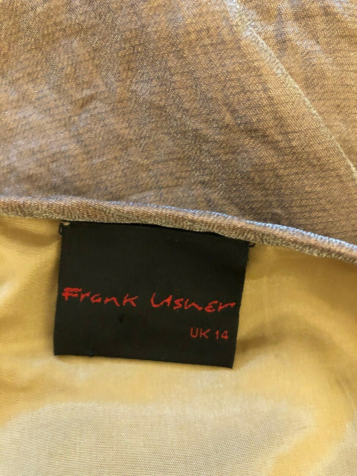 Frank Usher Brown Bronze Shimmer Fishtail Skirt UK 14 US 10 EU 42 Timeless Fashions