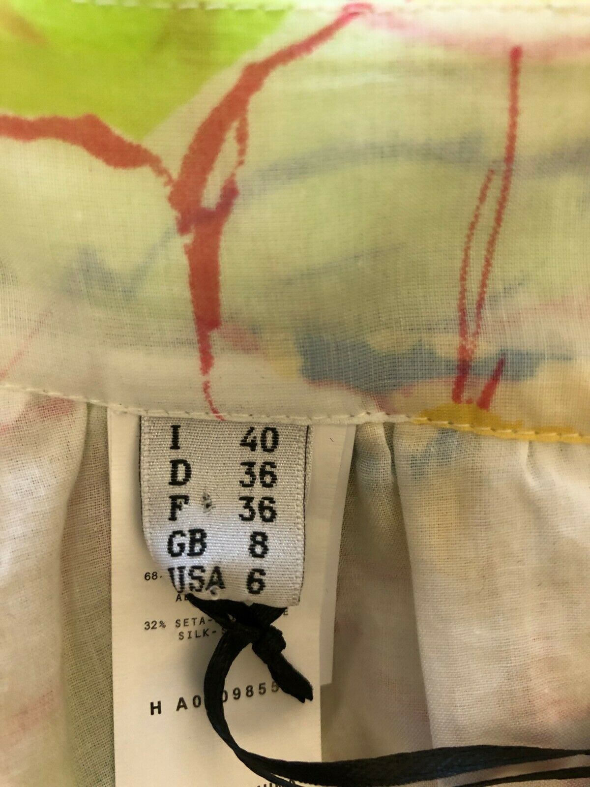 Moschino White Floral Silk & Cotton Skirt UK 8 US 4 EU 36 Timeless Fashions