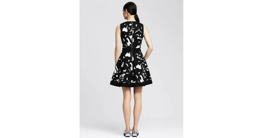 Banana Republic Womens Black & White Skater Dress UK 6 US 2 EU 34 - Timelessfashions