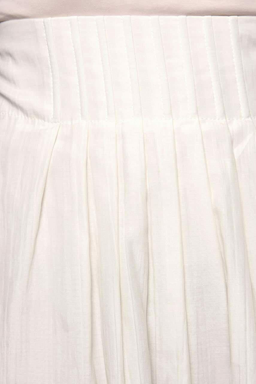 Boss Hugo Boss Vamelle Cream Silk & Cotton Pleated Summer Skirt UK 8 US 4 EU 36 IT 40 Timeless Fashions