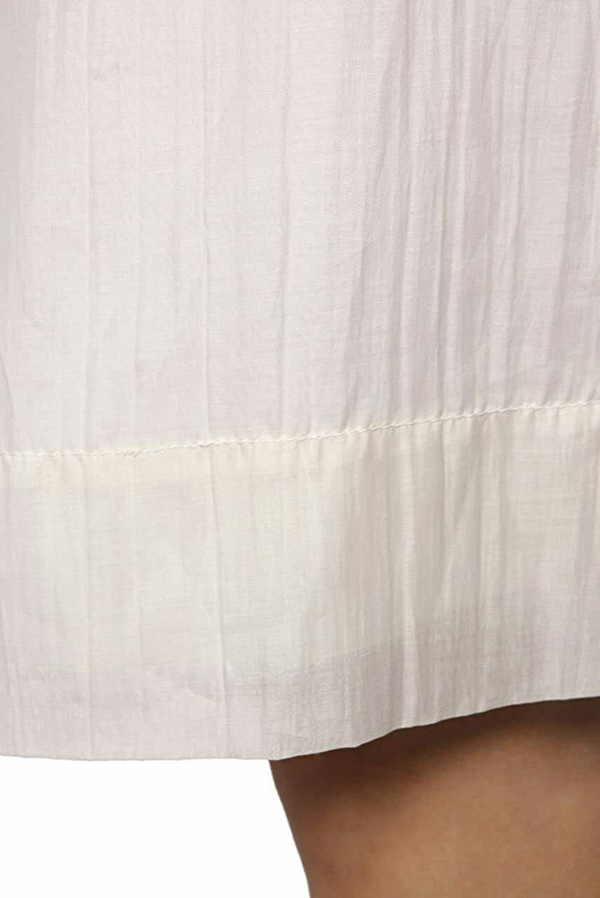 Boss Hugo Boss Vamelle Cream Silk & Cotton Pleated Summer Skirt UK 8 US 4 EU 36 IT 40 Timeless Fashions