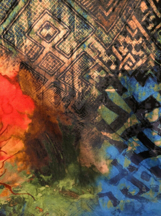 Aria Multicoloured Faux Suede Trim Zip Jacket UK 8 US 4 IT 40 Timeless Fashions