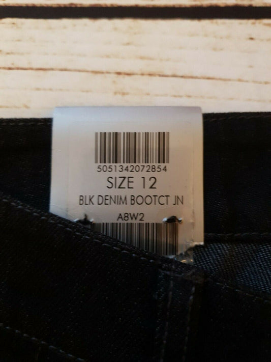 Austin Reed Women's Black Bootcut Jeans UK 12 US 8 EU 40 Timeless Fashions