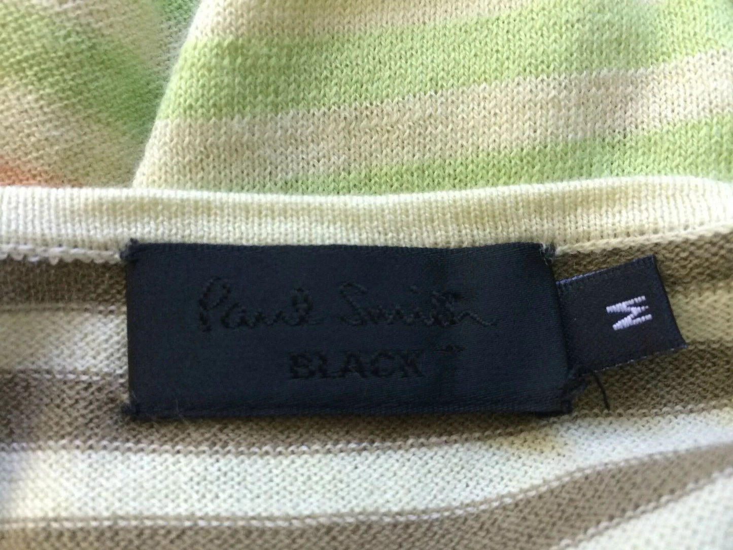 Paul Smith Pale Green Fine Knit Cotton Cashmere Mix Top Size M UK 10/12 - Timelessfashions