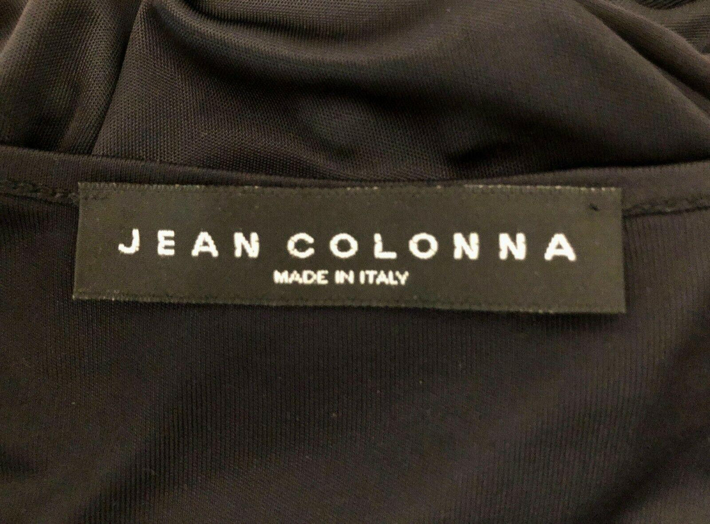 Jean Colonna Rare Vintage Black Silk Jersey Cowl Neck Dress UK 12 US 8 EU 40 - Timelessfashions