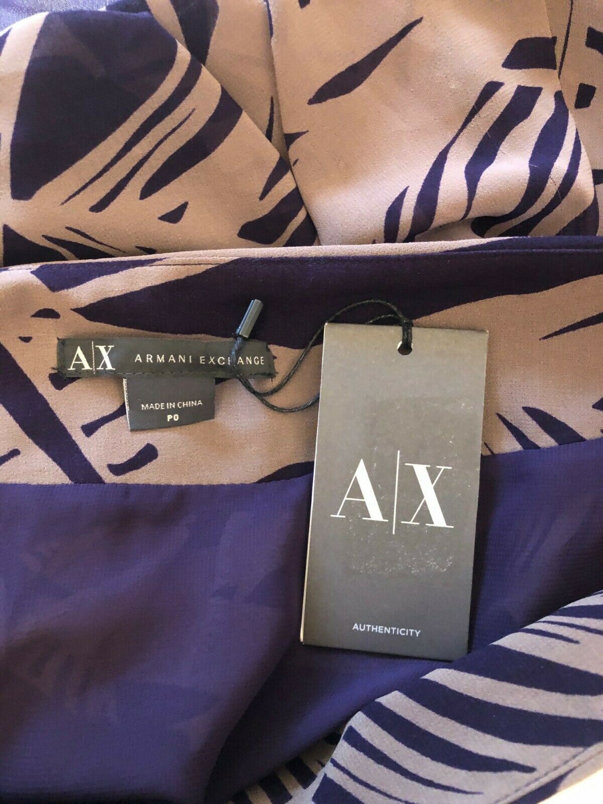 Armani Exchange Womens Mocha Purple Soft Bubble Mini Skirt UK 10 US 6 EU 38 Timeless Fashions