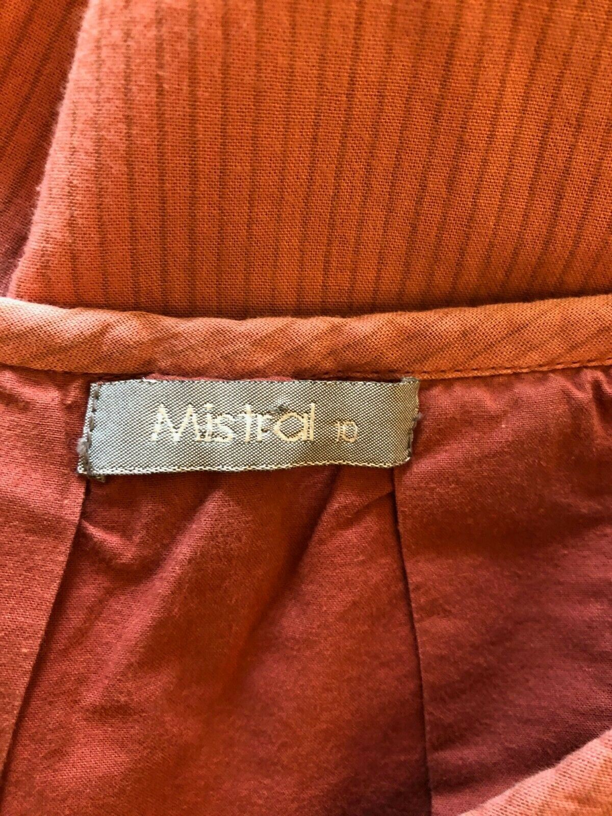 Mistral Orange Cotton Flared Skirt UK 10 US 6 EU 38 Timeless Fashions