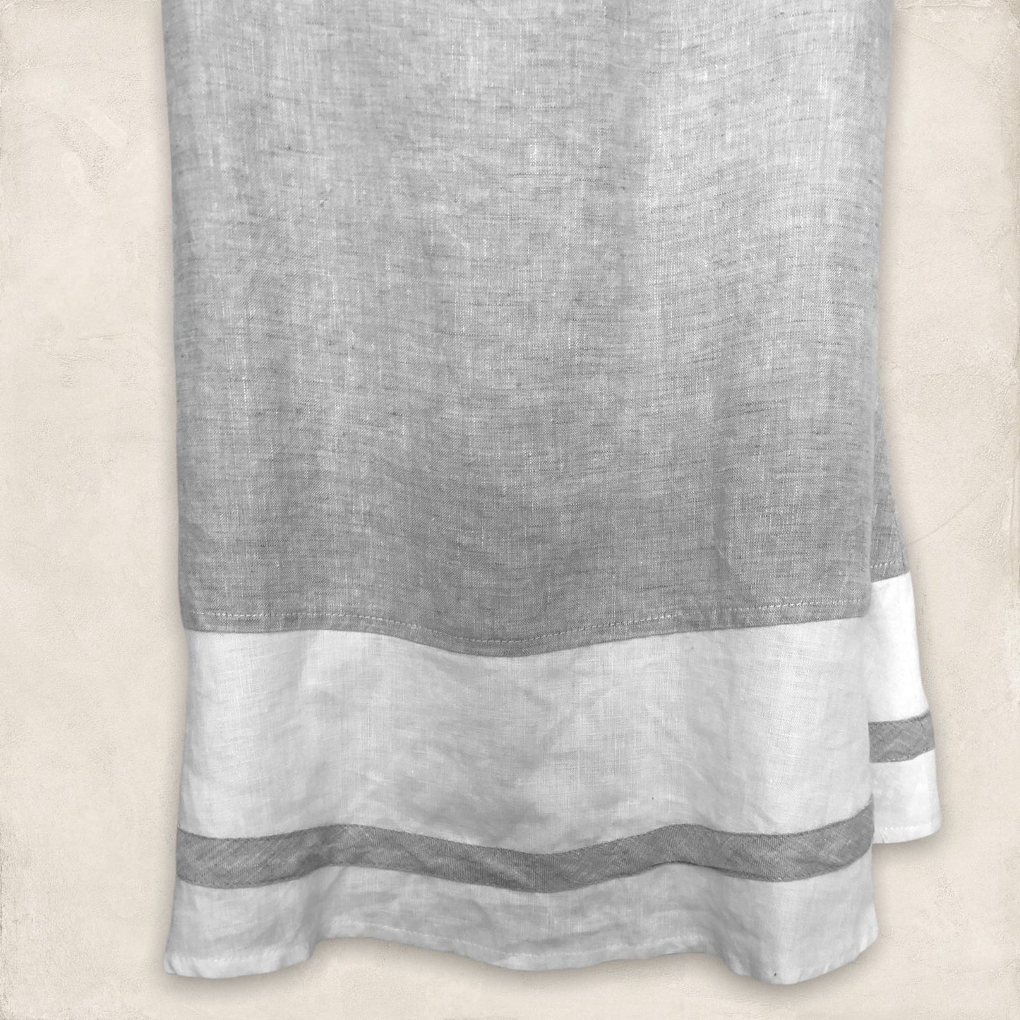 Kontrast White & Grey Linen Long Dress & Jacket, Lagenlook Size 36 UK 10 US 6 EU 38 Timeless Fashions