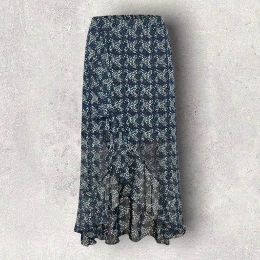 Karen By Simonson Havana Ruffle Skirt, Navy UK 16 US 12 EU 44 - Timelessfashions
