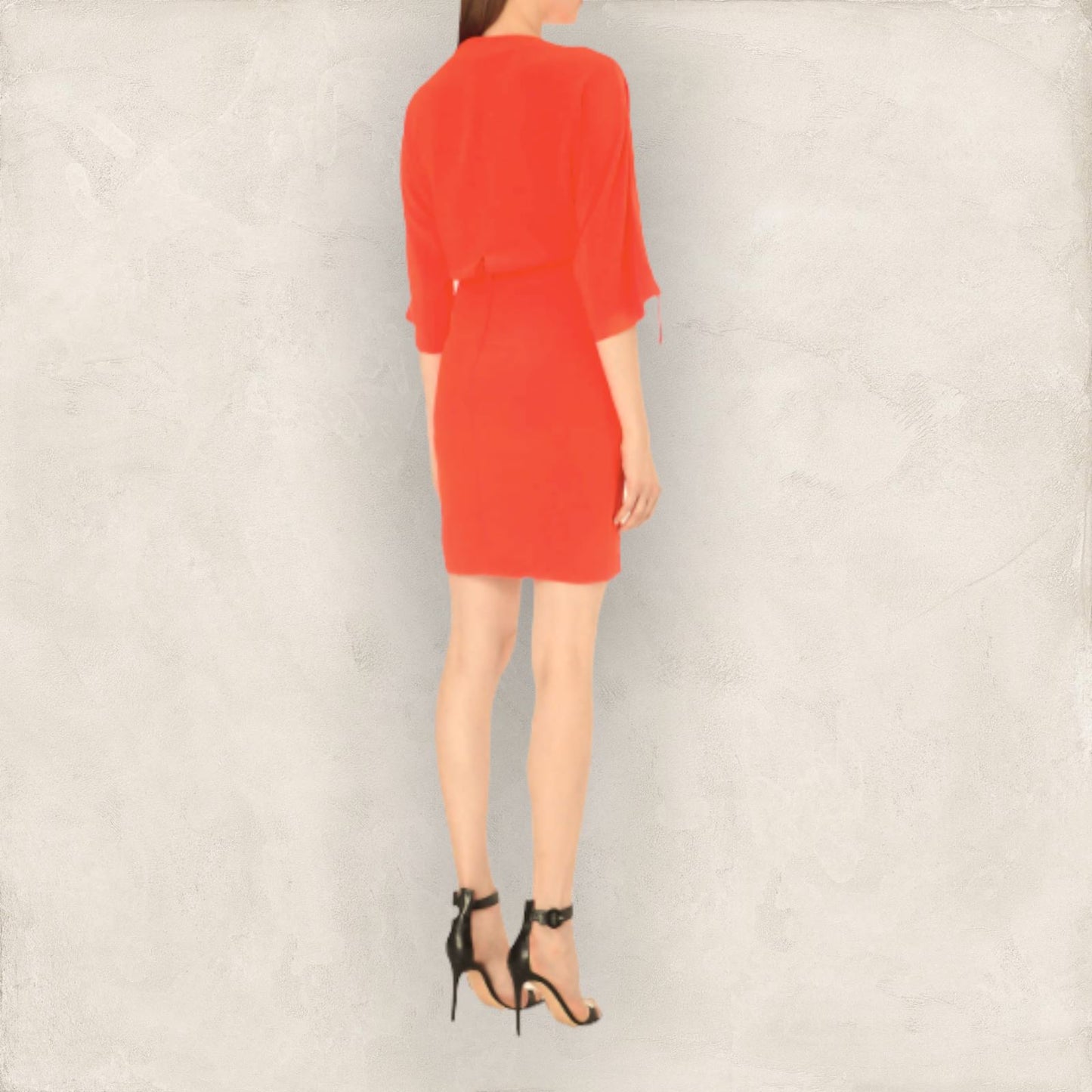 Maje Roan Coral Crepe Dress Size 2 UK 10 US 6 EU 38 IT 42 Timeless Fashions