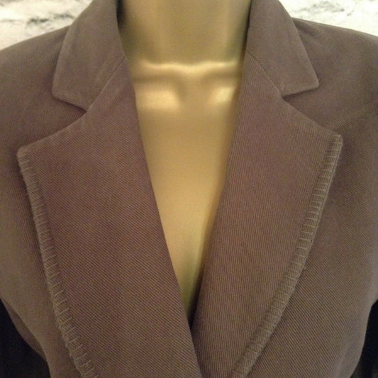 Joseph Khaki Brown Cotton Mix Jacket Blazer UK 10/12 US 6/8 EU 38/40 Timeless Fashions
