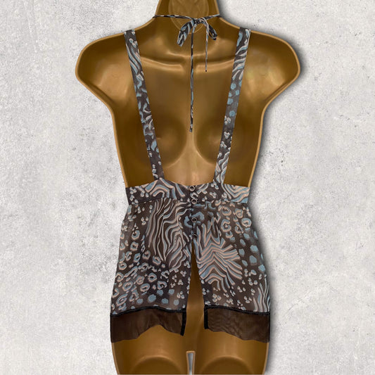 Phard Blue & Grey Chiffon Cami Top Size M Approx UK 8/10 US 4/6 EU 36/38 Timeless Fashions