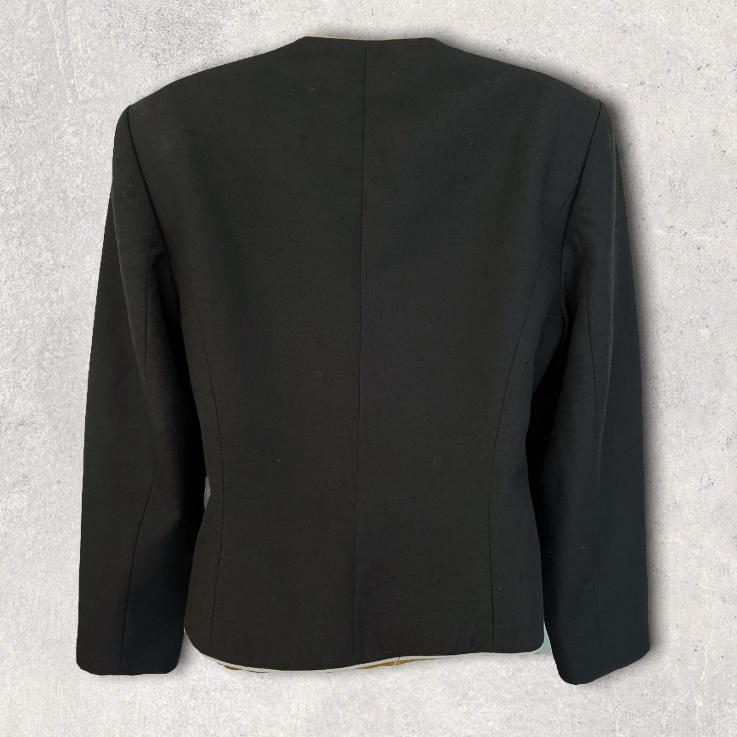 Country Casuals Vintage Black Embroidered Summer Jacket UK 8 US 4 EU 36 Timeless Fashions