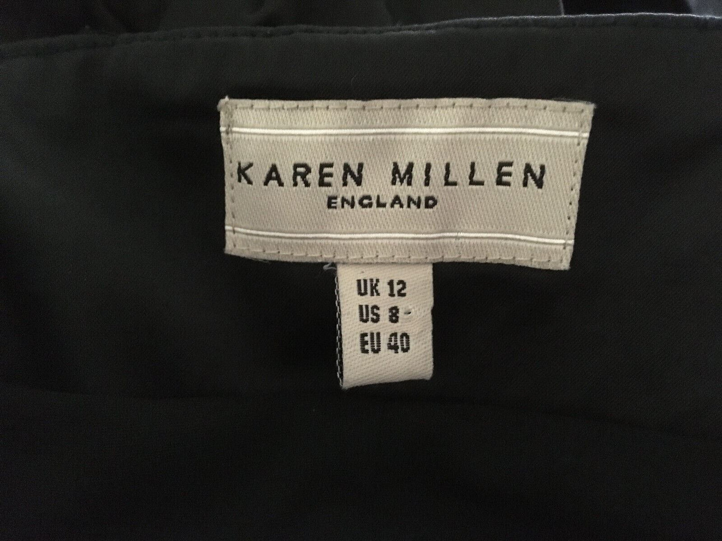 Karen Millen Black Satin Diamanté Bow Dress UK 12 US 8 EU 40 Timeless Fashions