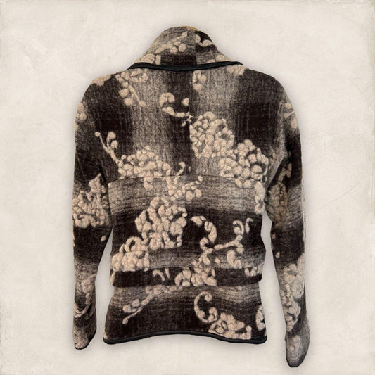 Romeo & Giulia Brown Ladies Lagenlook Style Wool Jacket Approx UK 12 US 8 EU 40 - Timelessfashions