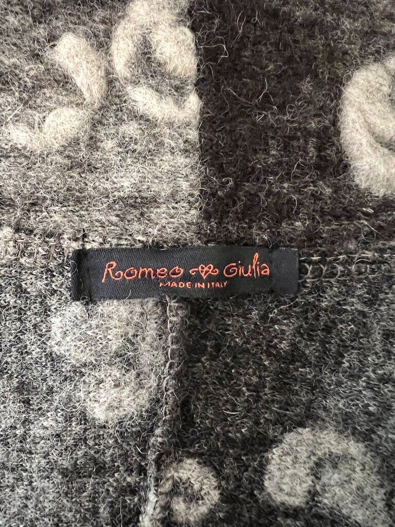 Romeo & Giulia Brown Ladies Lagenlook Style Wool Jacket Approx UK 12 US 8 EU 40 Timeless Fashions