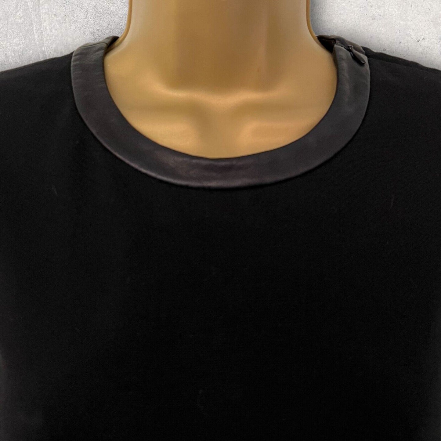 Diane von Furstenberg Womens Black Ellie Leather Dress UK 10 US 6 EU 38 Timeless Fashions