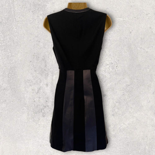 Diane von Furstenberg Womens Black Ellie Leather Dress UK 10 US 6 EU 38 Timeless Fashions