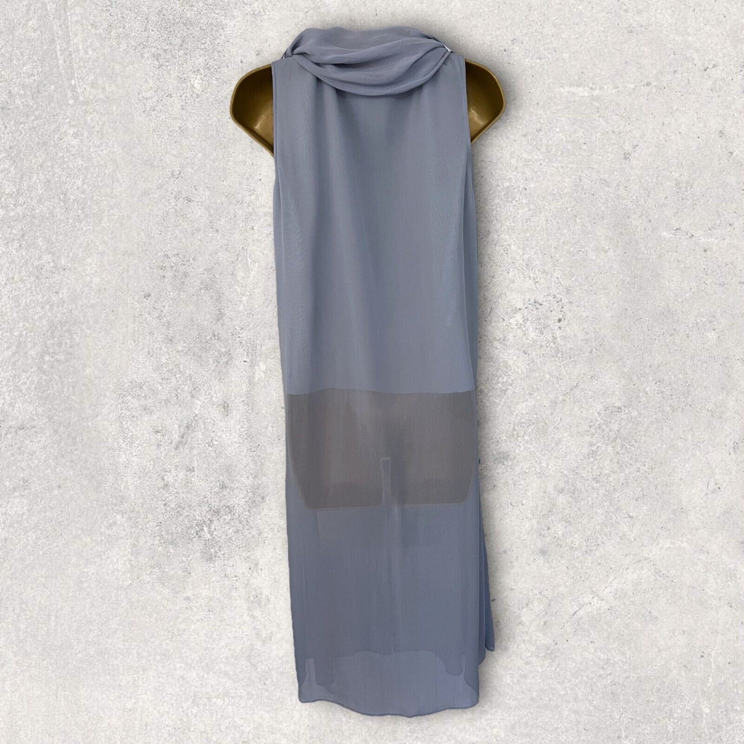 Nitya Light Blue Ladies Crepe Tunic Dress & Scarf UK 16 US 12 EU 44 Timeless Fashions