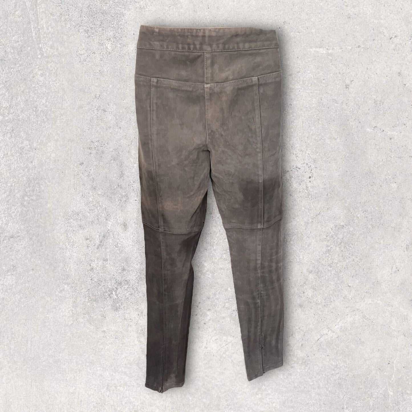 Patrizia Pepe Grey Suede Skinny Jeans, Low Rise UK 12 US 8 EU 40 IT 44 Timeless Fashions