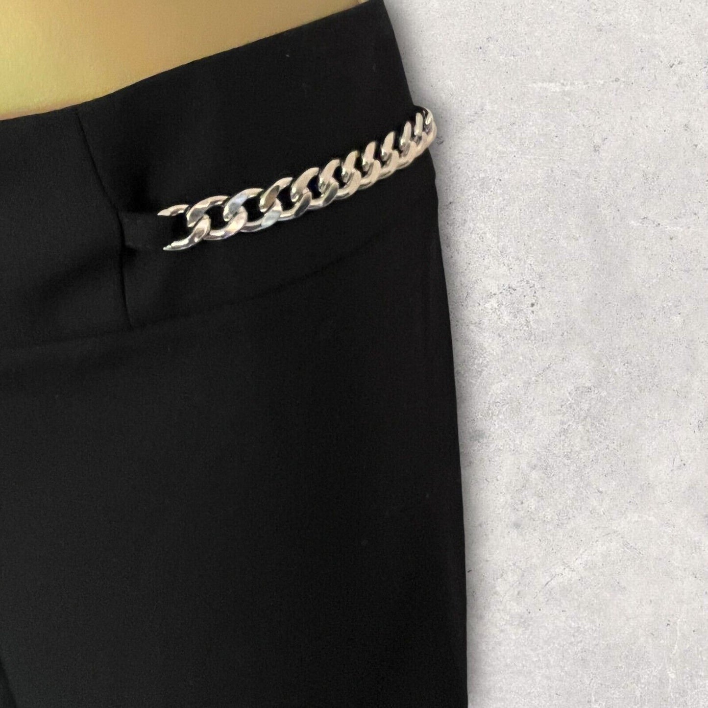 Michael Kors Black Tailored Trousers, Chain Detailing UK 12 US 4 EU 40 IT 44 Timeless Fashions