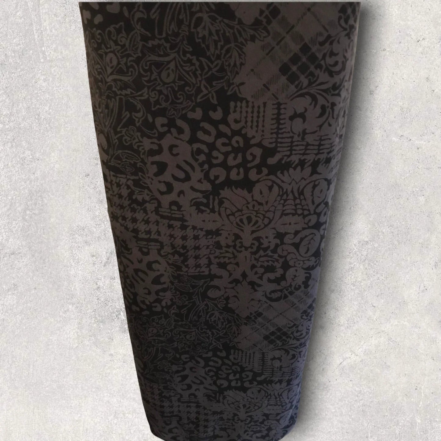 August Womens Silk Black & Grey Silk Pencil Dress UK 8 US 4 EU 36 - Timelessfashions