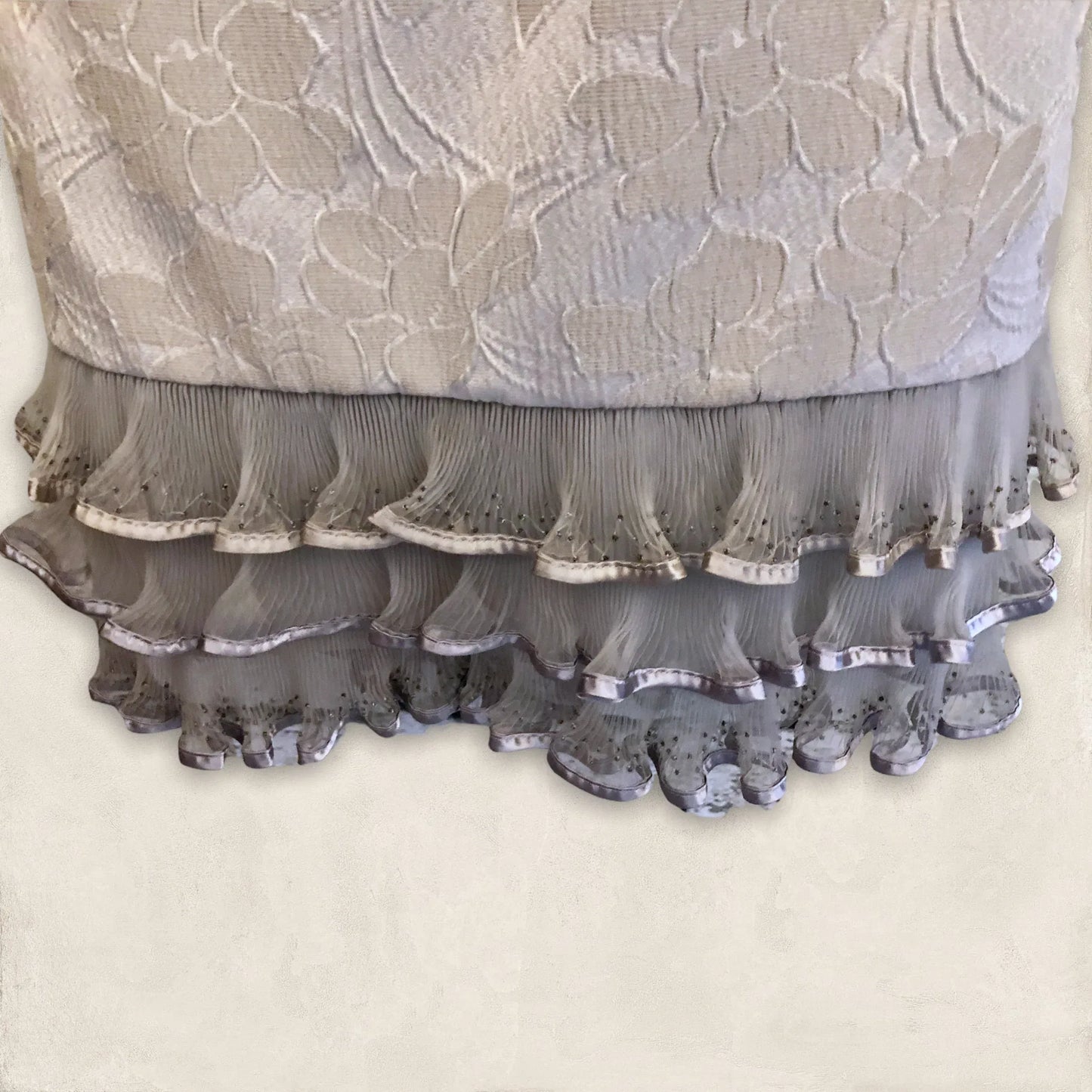 Costura Europa Silver Grey Three Piece Dress & Jacket UK 12 US 8 EU 40 - Timelessfashions