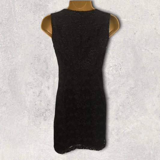 Whistles Black Lace Pencil Dress UK 8 US 4 EU 36 - Timelessfashions