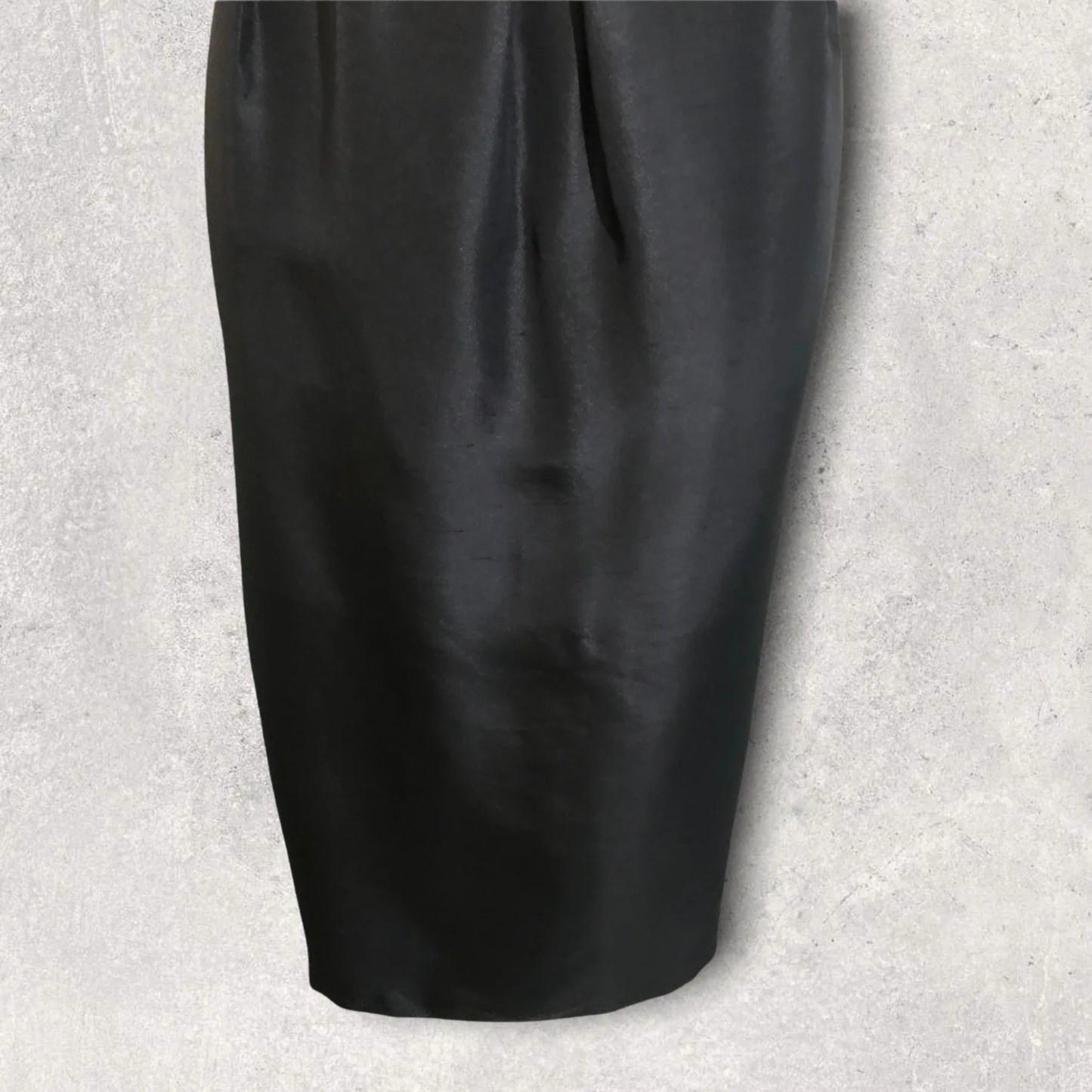 L.K. Bennett Black Silk Sindy Ruched Pencil Dress UK 10 US 6 EU 38 - Timelessfashions